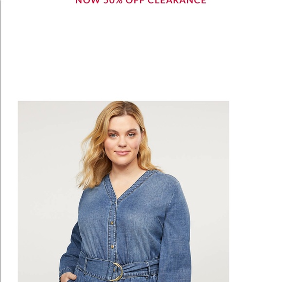 Lane bryant denim jumper - Picture 3 of 4